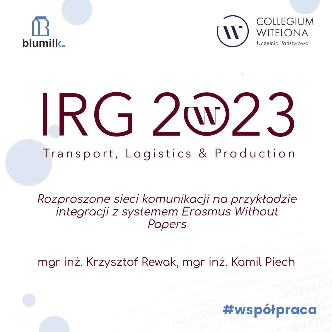 Blumilk as a Sponsor of the IRG 2023 Conference – Innovations and Solutions in the Economy. 